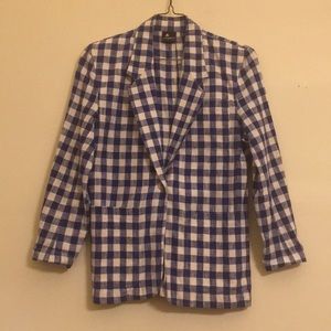 Liz sport petite blue gingham jacket